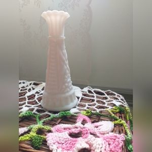 Anchor Hocking Milk Glass bud Vase